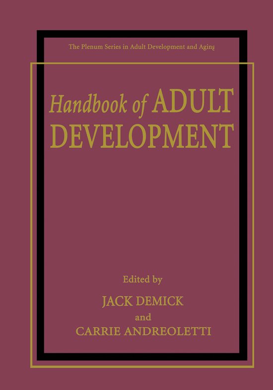 Handbook of Adult Development - cover
