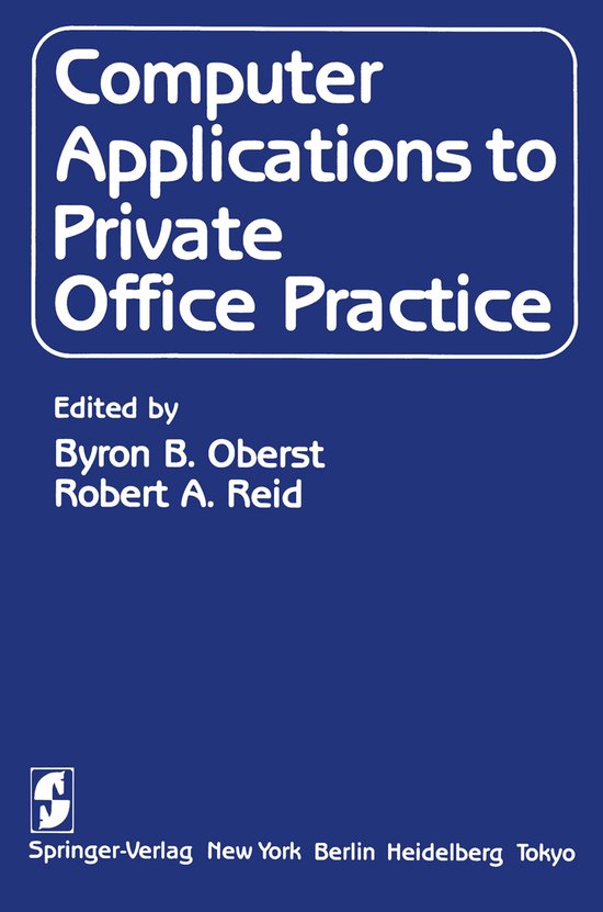 Computer Applications to Private Office Practice - cover