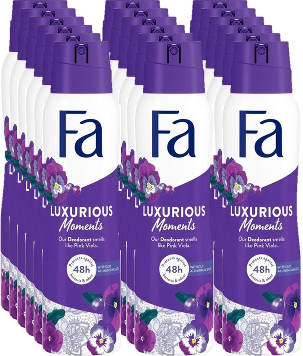 Goedkoopste Fa Luxurious Moments Deodorant Spray - Voordeelverpakking 18 x 150 ml