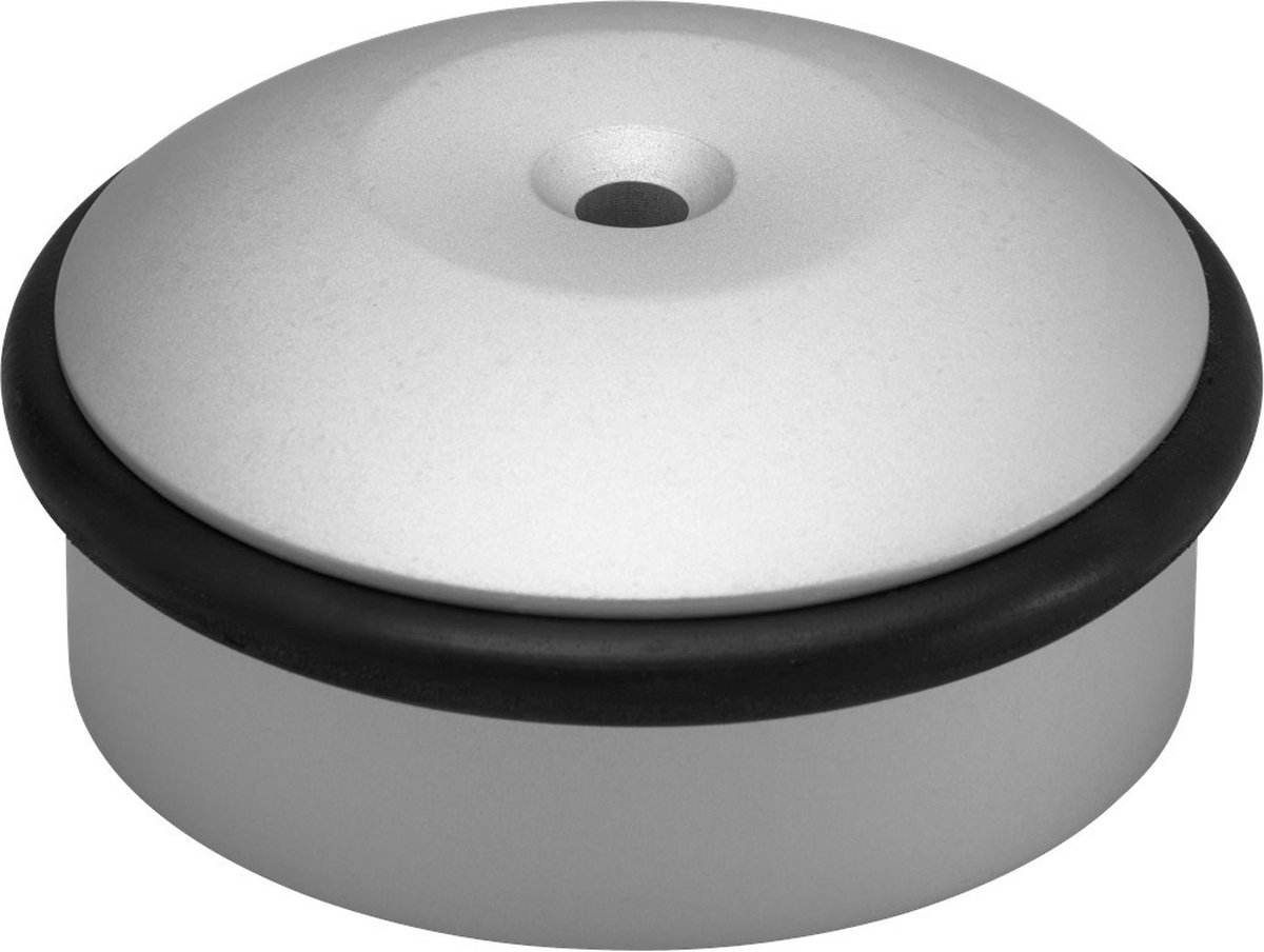 Hermeta Deurbeslag deurbuffer rond aluminium 60 mm vloermodel 4760-11