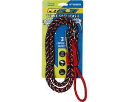 PetSport Triple Safe Leash Blauw Rood - 1,8 meter