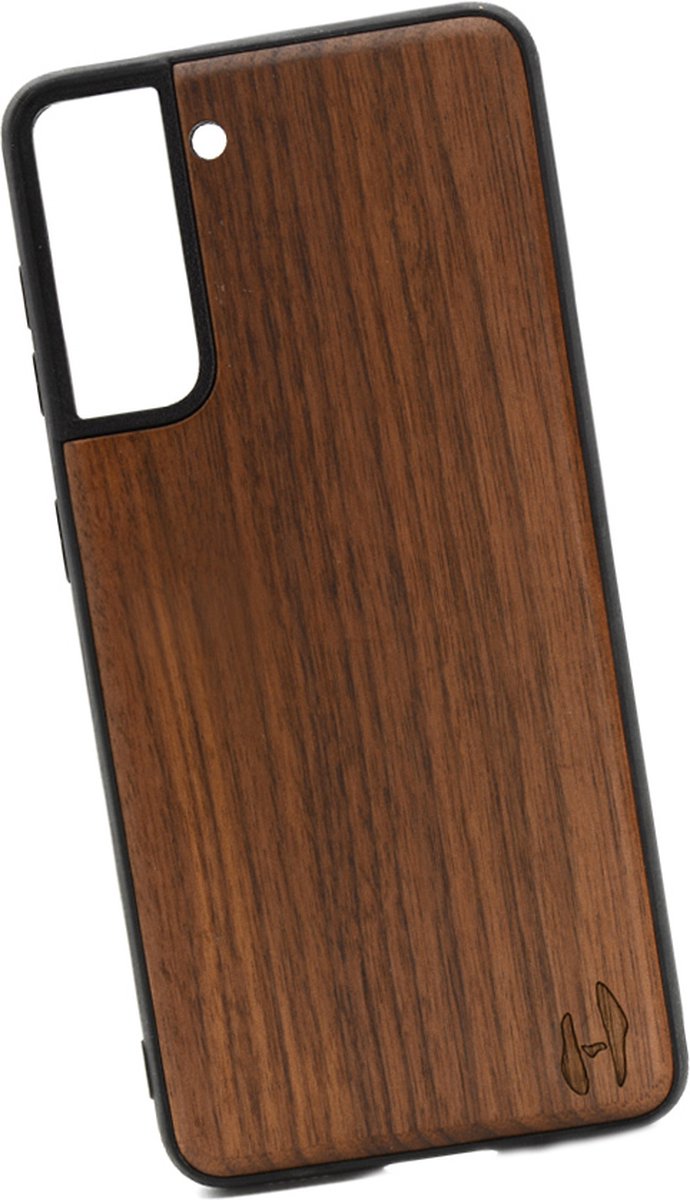 Houten TPU case, Samsung Galaxy S21 - Notenhout