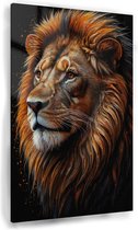 Peinture de lion - Peintures sur verre nature - Peinture sur lions en verre - Tableaux classiques - Peinture sur plexiglas - Accessoires de maison - 80 x 120 cm 5mm