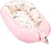 Bol.com Warm nestje voor baby's 90 x 50 cm knuffelnest voor pasgeborenen winter/herfst cocon babynest wilde roos lichtroze aanbieding