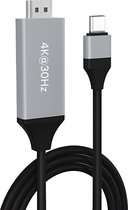 Câble MMOBIEL USB-C vers HDMI 2 m - 4K @ 30 Hz - Adaptateur Thunderbolt 3 vers HDMI Convient pour MacBook Pro / Air, iPhone 15, iPad Pro, iMac, Samsung Galaxy, Chromebook, Dell, HP et plus