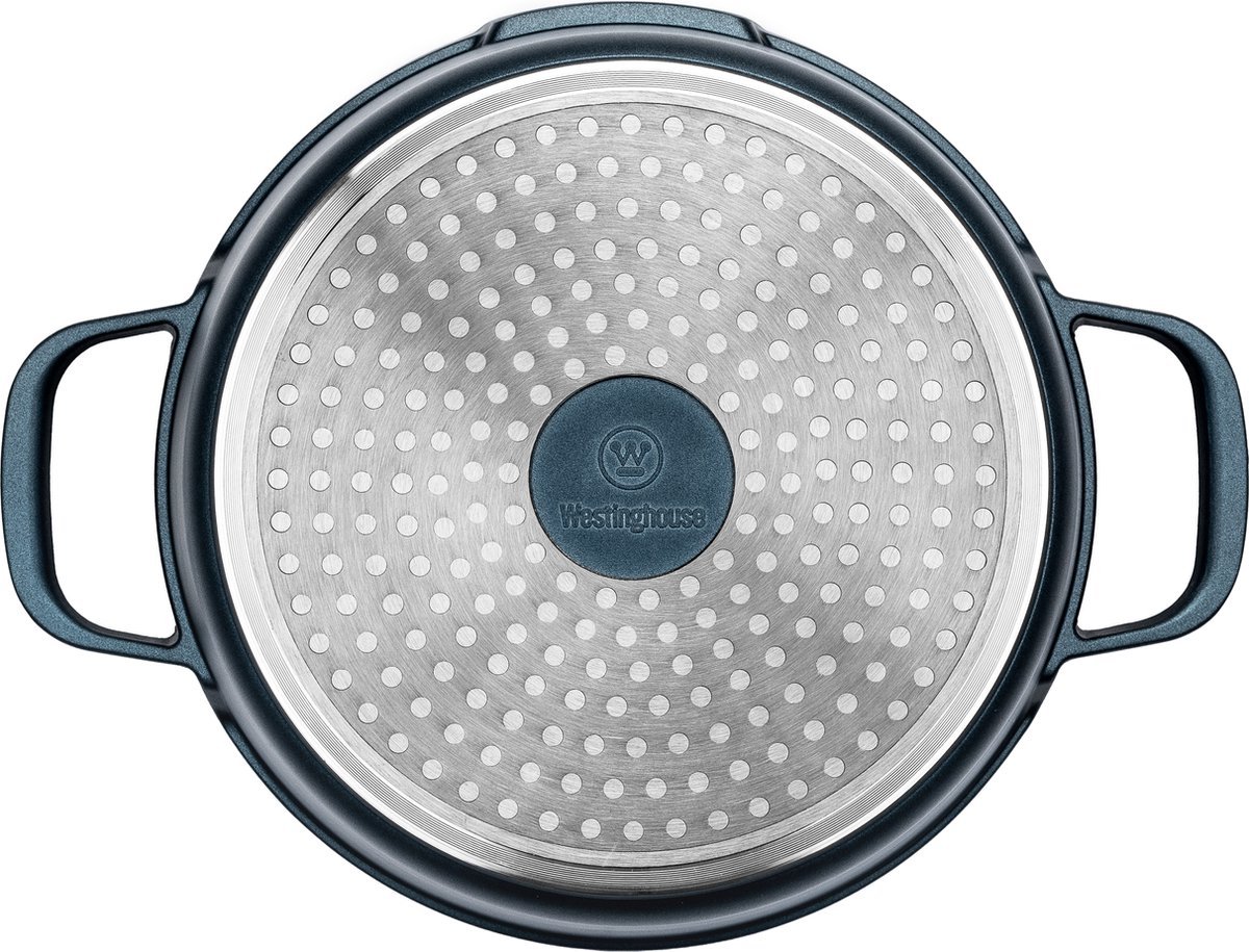 Westinghouse Performance 9-delige Pannenset – Koekenpannen + Braadpannen + Hapjespannen + Wokpan + Grillpan + Steelpan – Inductie – Blauw – foto 7