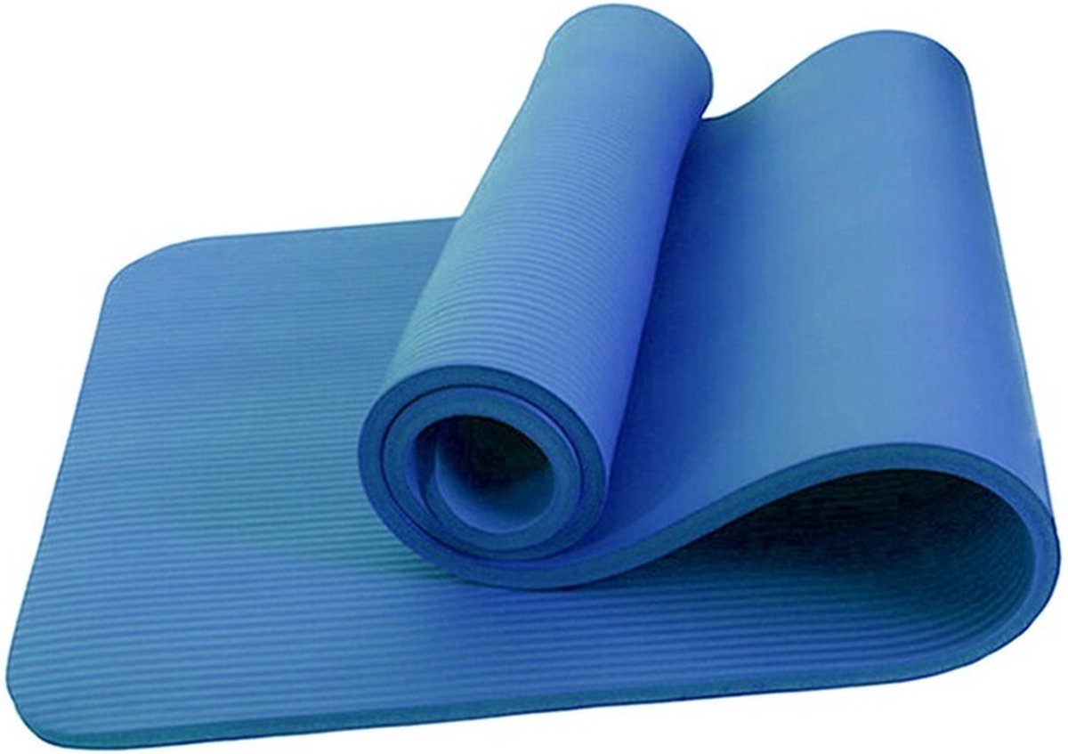 RAMBUX® - Yogamat - Sportmat - Yoga Mat Extra Dik - 1,5 cm - Fitness Mat - 185 x 61 x 1,5 cm - Blauw