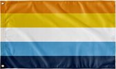 Aroace Pride vlag 90x150 cm - Polyester - 2 ophangringen - Aromantic Asexual flag