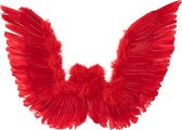 FUNIDELIA Rode Veren Vleugels voor Volwassenen - Rood