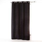 Bol.com Gordijnen-Kant en klaar- met ringen 140x260cm microfiber absolu zwart aanbieding