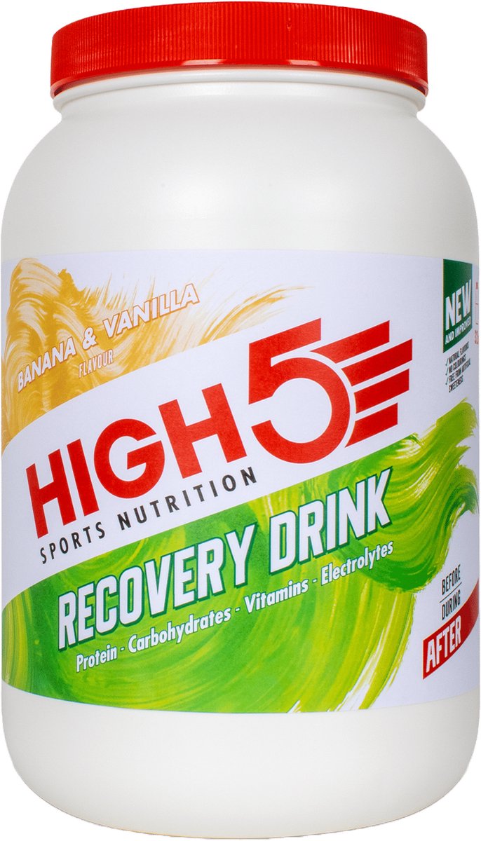 Goedkoopste High5 - Recovery drink - 1600 gr - Banana/Vanilla - Eiwitshake - Proteïne