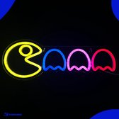 Lampe Néon - Jeu - Pacman - Incl. Crochets suspendus - Enseigne au néon - Siècle des Lumières au néon - Lampe LED au néon - Lampe murale
