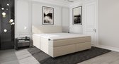 Anno 1588 - Boxspring Amsterdam - Pocketvering - Teddy Beige - 90x210 cm - Inclusief Dekbed en Kussens