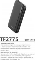 Techancy Fast Charge 10.000 mAh Powerbank - USB-A naar USB-C - Kabel - 2 Poorts