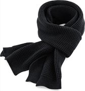 CHPN - Shawl - Sjaal - Zwart - Gewafelde shawl - Hippe sjaal - Black scarf - Unisex - Mooie shawl