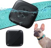 Waterdichte hondenhalsband houder voor Apple AirTag, ultra-duurzaam metaal en schokbestendige PC Air Tag houder, kleine anti-verloren huisdier GPS Tracker Case compatibel met kat halsbanden - zwart