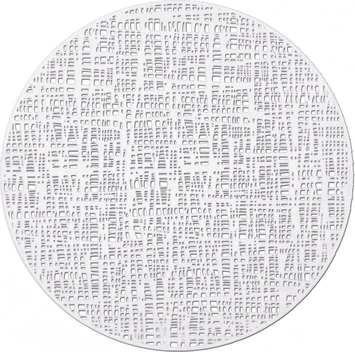 Zeller placemat Circle - 8x - glanzend wit - kunststof - rond - Dia 38 cm - onderlegger