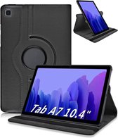 Tablethoes Geschikt voor: Samsung Galaxy Tab A7 10.4 (2020) SM- T500 / T505 / T507 Draaibaar Hoesje - Rotation Tabletcase - Multi stand Case - Zwart