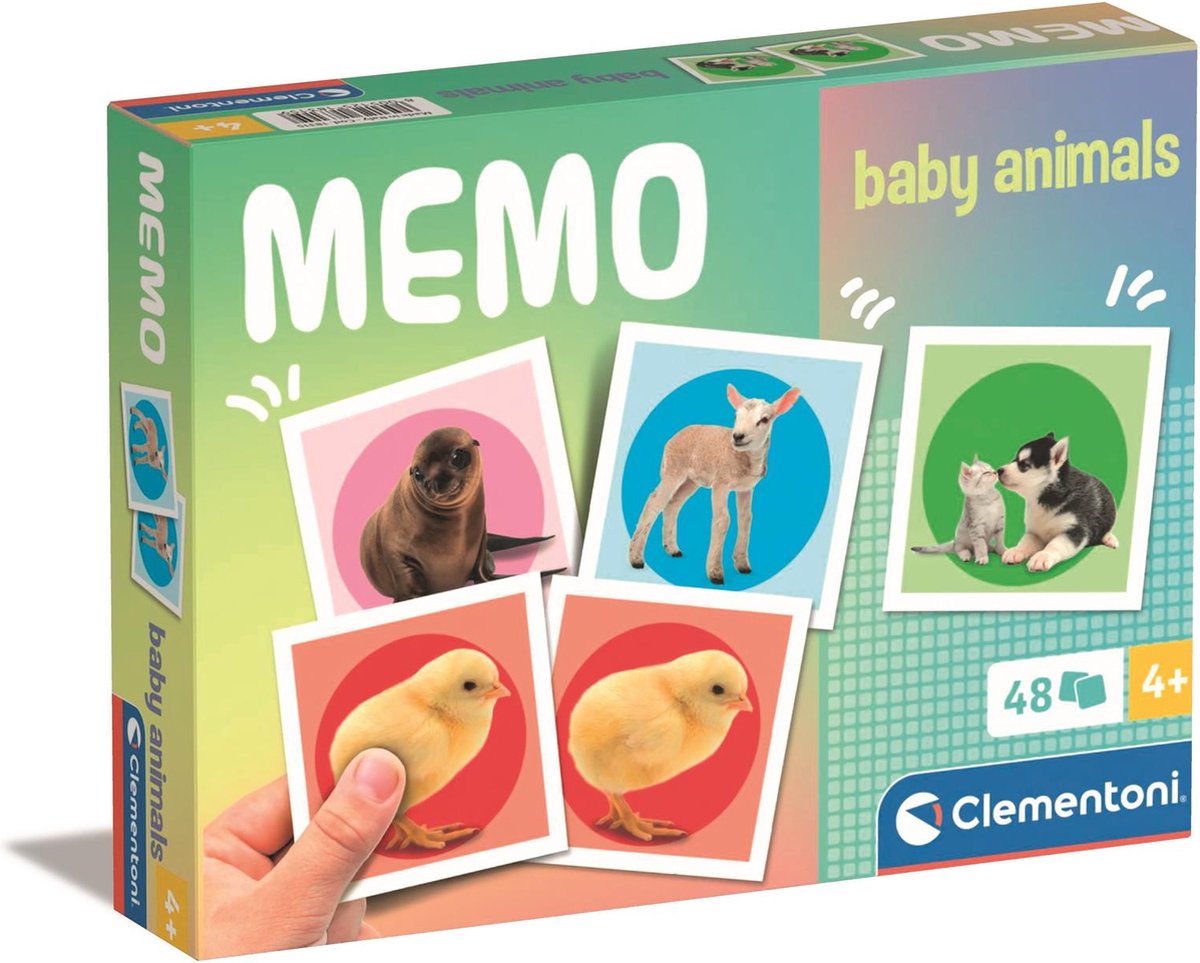 Clementoni - Memory voor kinderen - Baby Dieren - 48 Kaarten - Memory spel - Educatief Speelgoed - Vanaf 2 jaar — afbeelding 6