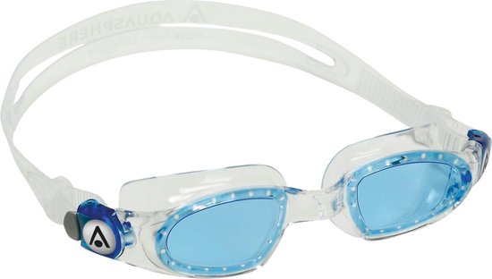 Aquasphere Mako - Zwembril - Volwassenen - Blue Lens - Transparant/Blauw