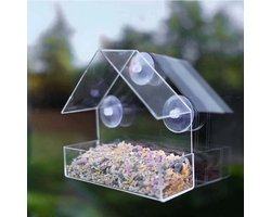 Vogelvoederhuisje Raam - Vogelhuisjes - Doorzichtig met Zuignap - Transparant