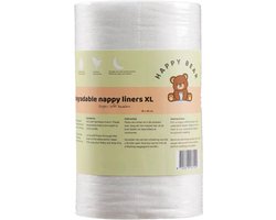 Bamboe inlegvellen XL - 1 rol - 100 vellen - wasbare luiers - inleggers - ontlasting