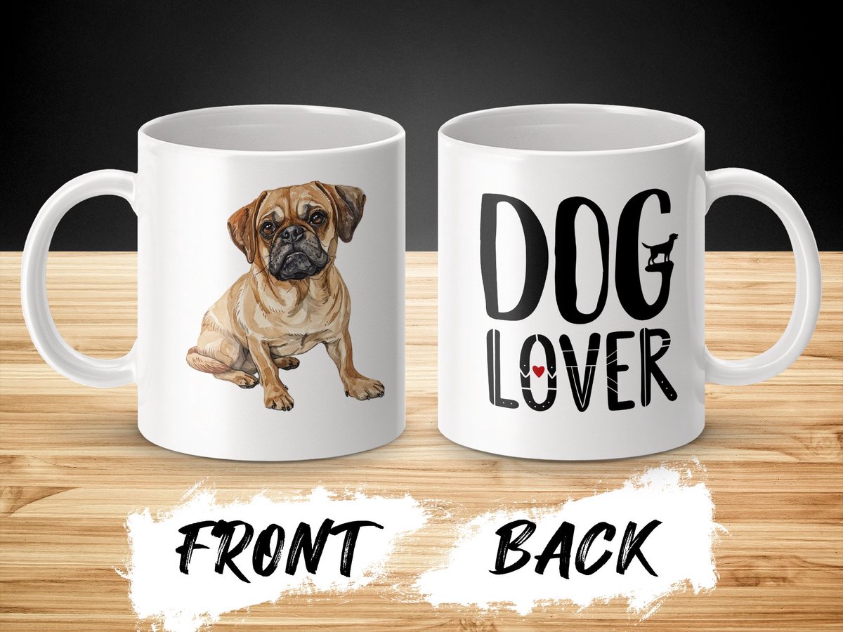 Mok Puggle dog hond/ dog lover