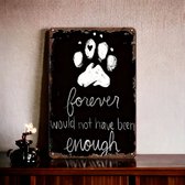 Gedenkbord - Metalen Poster - De laatste aai - rouw huisdier - in liefdevolle herinnering - 20 x 30 cm - overlijden - in memoriam - verlies huisdier - verlies kat- verlies hond