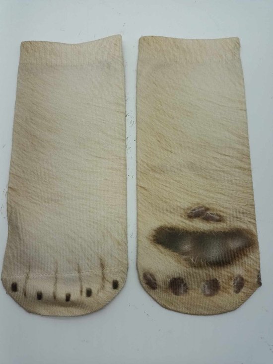 Dieren poten sokken - Sokken met dierenpoten motief - One size - dier