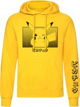 Uniseks Hoodie Pokémon Pikachu Katakana Geel - XXL