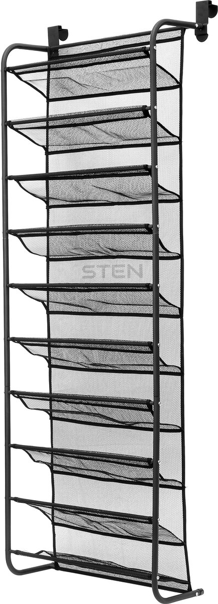 STEN Schoenenrek deur - Geschikt voor alle Deuren - Schoenen opbergsysteem - Tot 30 paar - 4 Hangmethodes