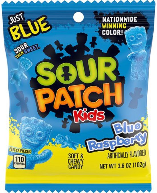 SOUR PATCHS KIDS BLUE RASPBERRRY (1x102GR) bol