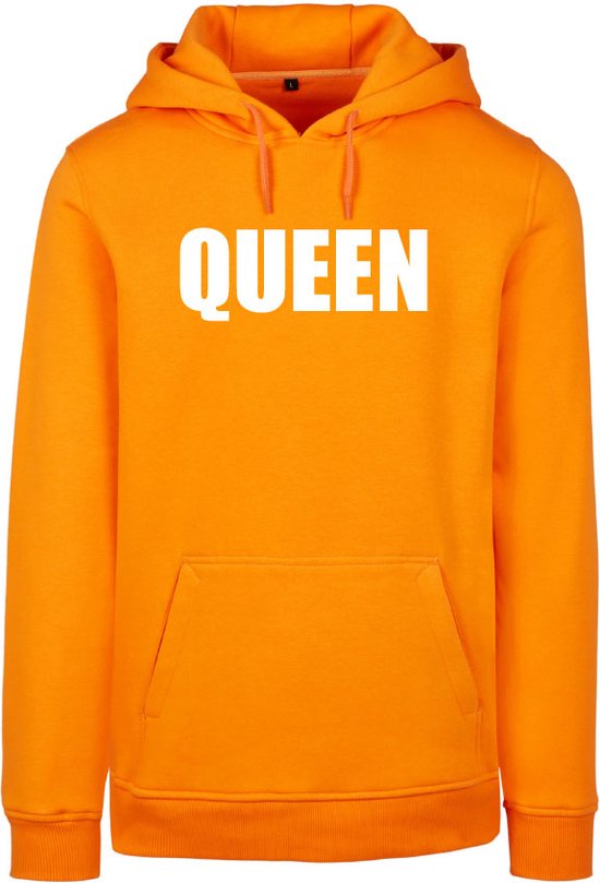 Koningsdag hoodie oranje 3XL - QUEEN - soBAD. | Oranje hoodie dames | Oranje hoodie heren | Sweaters oranje | Koningsdag