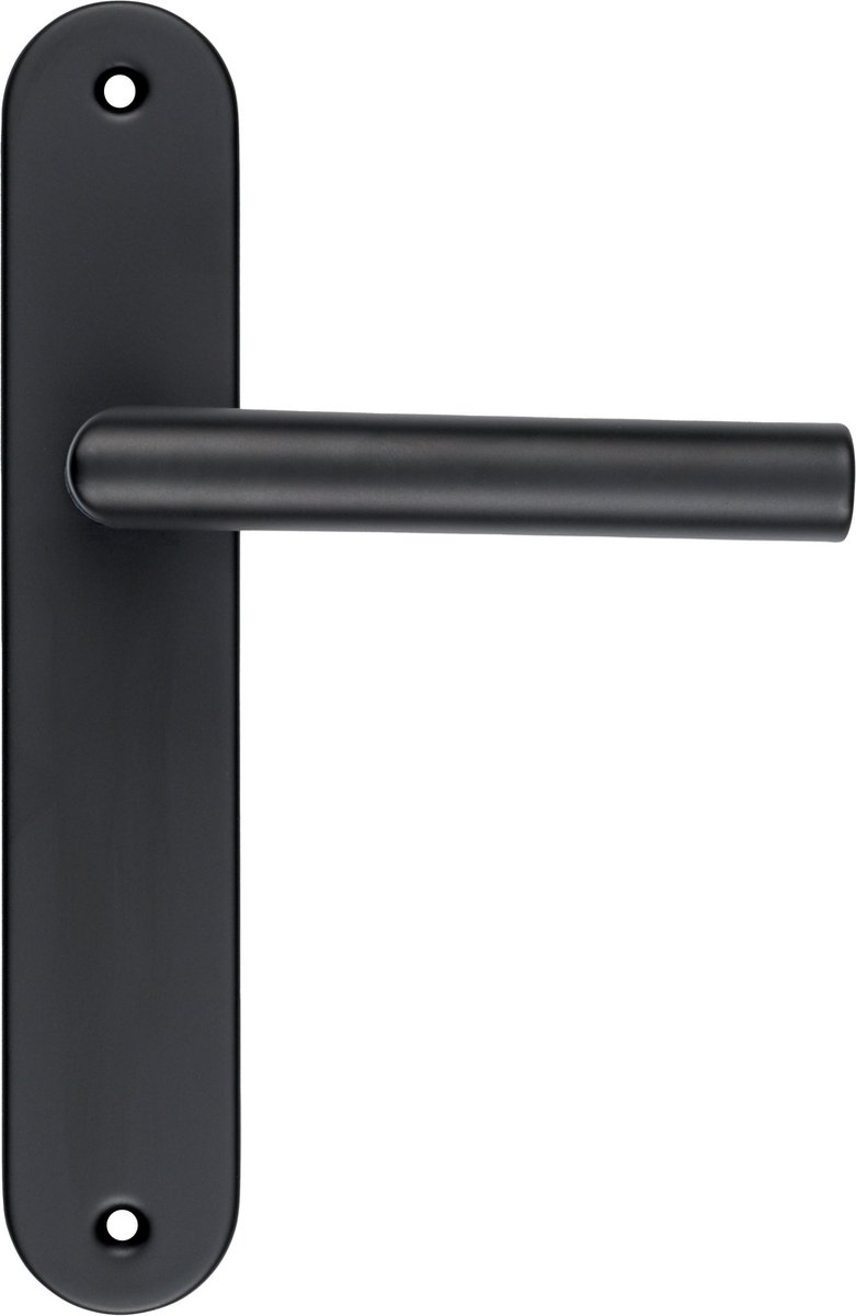 Ostiumhome® - Deurklink - Mat Zwart - RVS op Rond Schild - Belluno