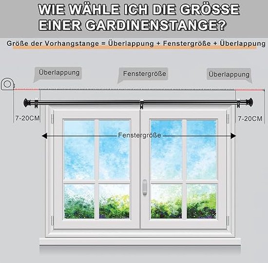 gordijnroede kledingstang, douchegordijnstang, extra lang