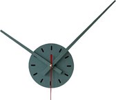 Home 3D - Wandklok Groen - Ø35cm moderne klok - Gemaakt met 3D-printtechnologie - Keukenklok - Stil uurwerk