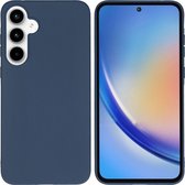iMoshion Hoesje Geschikt voor Samsung Galaxy A35 Hoesje Siliconen - iMoshion Color Backcover - Donkerblauw