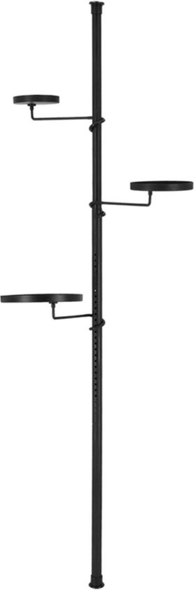 Esschert Design Telescopische etagere - 80cm t/m 160cm - Verstelbaar - 3 niveau's - Zwart