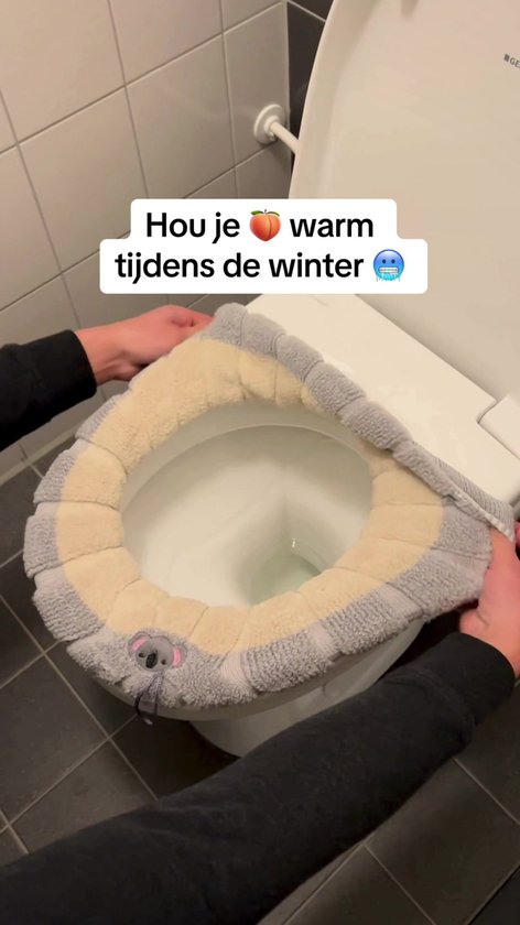 Salle de bain toilette housse de siège doux peluche lavable hiver chaud