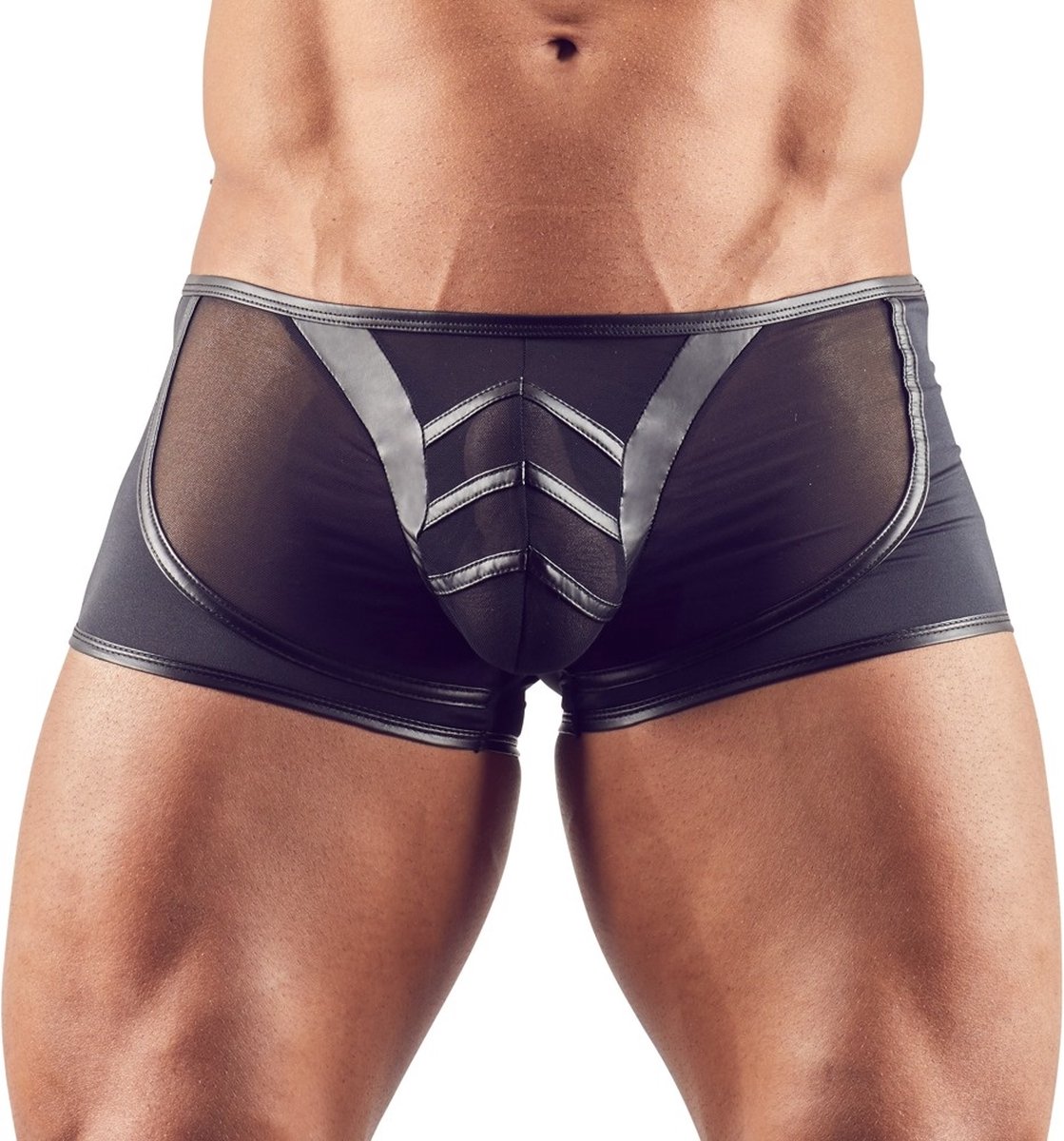 Goedkoopste SVENJOYMENT - MAN - Ruige Shorts met halftransparant design - maat L.