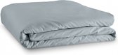 Univers Décor - DEKBEDOVERTREK LICHTGRIJS 260 X 240 CM / 100% KATOEN / 57 DRADEN/CM² VOOR KINGSIZE TWEEPERSOONSBED