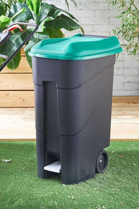 VidaXL Prullenbak met automatische sensor 80 L staal zwart