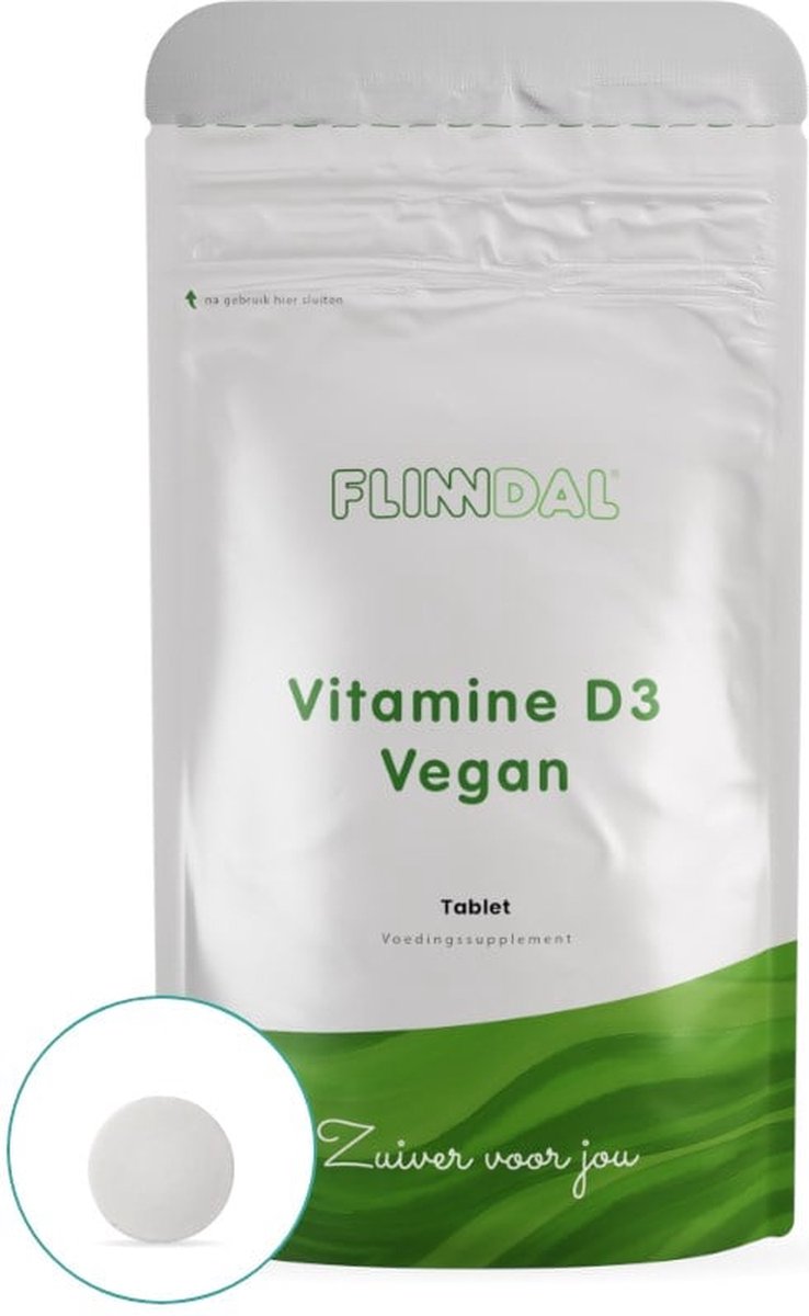 Vitamine D Vegan 30 tabletten - Uitstekend opneembare, veganistische vorm van vitamine D3