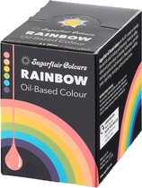 Sugarflair Oil Based Colours Voedingskleurstoffen - Regenboog - Set/6