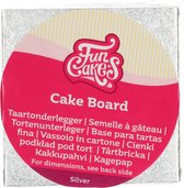 FunCakes Cake Board Vierkant - Zilver - 10x10 cm - Taartonderlegger - Taartkarton