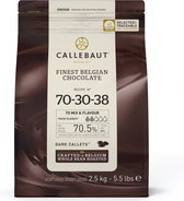 Callebaut Chocolade Callets - Extra puur (70,5%) - 2,5 kg