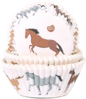 House of Marie Cupcake Vormpjes - Baking Cups - Paarden - pk/50