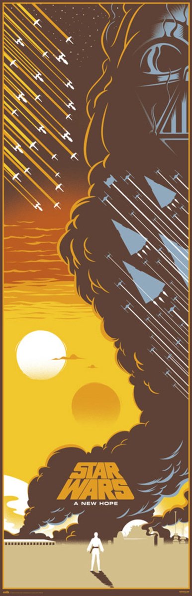 Star Wars Episode IV Poster 53x158cm Multi color