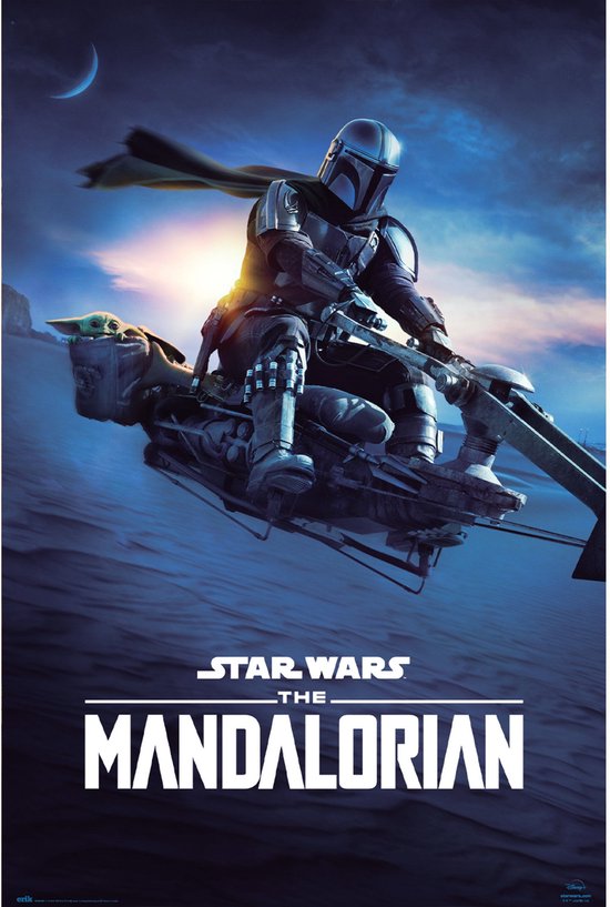 Grupo Erik Star Wars The Mandalorian Speeder Bike 2 Affiche - 61x91,5cm