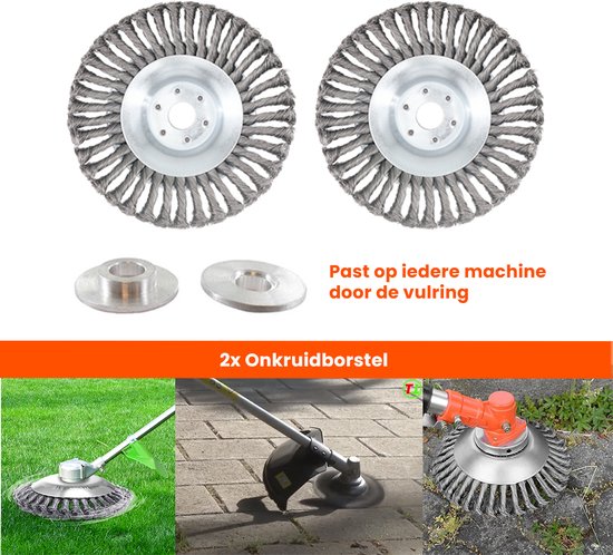 Foto: Batavia maxbrush rode heavy duty nylon metaal borstel geschikt voor chemisch reinigen geen water nodig beschadigd uw oppervlak niet maxxbrush